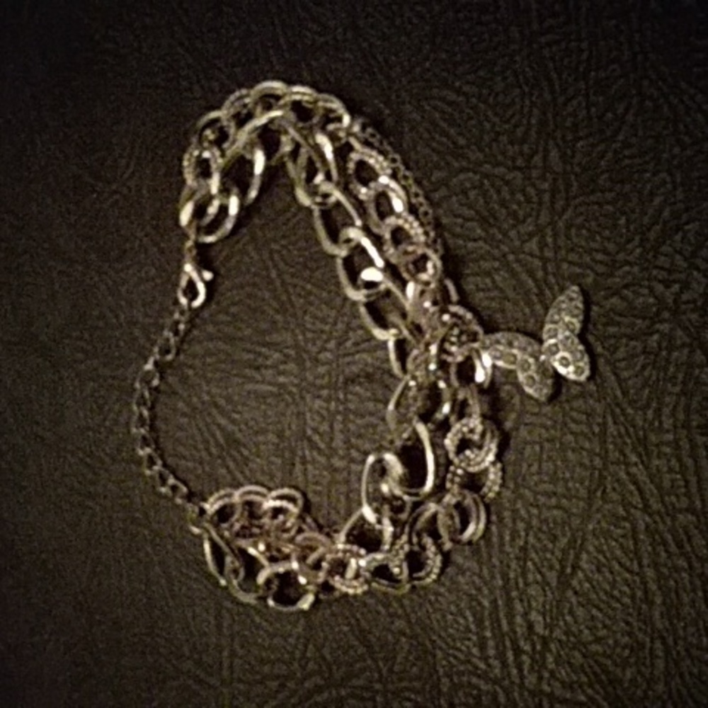 Gold Tone Butterfly Bracelet